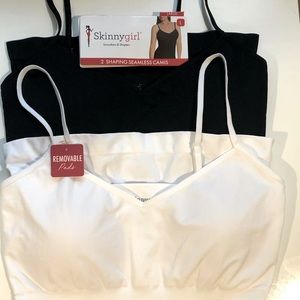 Skinnygirl 2 pack Slimmy Camis Black and White L